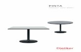 Pinta - Dietiker · The Pinta table is an ideal cafeteria solution and a perfect combination to the seating collection. With its steel base and reined steel cast column, Pinta is