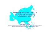 Securing Access to ICTs in Natural Disasters · Japan is one of the world’s most quake-prone countries, where earthquakes and ... Aogashima Island 1785.4.18 ˜ ! " # ! ˘ ˇ S akur
