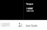 7-PORT USB HUB - Targus · Targus 7-Port USB Hub 10 Targus 7-Port USB Hub 11 DK – Introduktion EE – Sissejuhatus Tak fordi du valgte at købe en Targus 7-Ports USB Hub. Denne