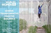 GENDER- TRANSFORMATIVE DISASTER RESILIENCE€¦ · DISASTER RESILIENCE Kyana Bowen Programme Officer –Humanitarian, Climate Change and Disaster Risk Resilience 22 July 2020. Climate