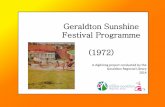 Geraldton Sunshine Festival Programme (1972) · 2015-03-26 · Sun City Taxis, Bradley Street Travel Geraldton Travel Marine Terrace 21 3390, 21 2098. — 21 2665. 21 21 2100. Centre.