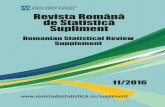 Institutul Naional de Statistică Revista Română Revista ... · Lector univ. dr. Ana CARP ... (RRS Supliment nr. 10/2016) despre necesitatea unui indice general al inﬂ ației