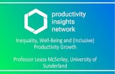 Inequality, Well-Being and (Inclusive) Productivity Growth ...€¦ · •Well-being and inequality and their contribution to (inclusive) productivity growth require more attention,