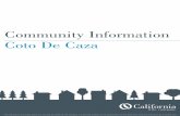 Community Information Coto De Caza - Title Advantage · Located at the heart of Coto de Caza is the private Coto de Caza Golf & Racquet Club offering golf, tennis, spa and social