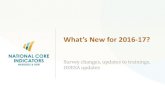 What’s New for 2016-17? - National Core Indicators · ODESA updates. Survey Changes Adult Consumer Survey 2016-17. General Changes •Several questions slightly reworded ... State