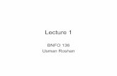 Lecture 1 - web.njit.edu · Lecture 1 BNFO 136 Usman Roshan. Course overview •Pre-req: BNFO 135 or approval of instructor •Python progamming language –Some unix basics –Input/output,