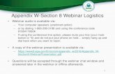 Appendix W-Section 8 Webinar Logistics€¦ · 03/08/2017  · Section 8.2 • The discussion in Section 8.2 focuses only on the source(s) under consideration for emissions limits,