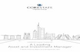 CORESTATE Capital Holding S.A. A Leading Asset and ... · Company profile Key figures CORESTATE Capital Holding S.A. (CORESTATE), headquartered in Luxembourg, is a fully integrated