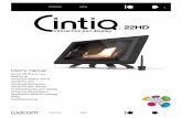 Cintiq 22HD User’s Manual - Wacom · The Cintiq display stand is designed to support the weight of your Cintiq interactive pen display. † Cintiq can accommodate a variety of uses