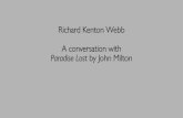 Richard Kenton Webb A conversation with Paradise Lost by ...richardkentonwebb.art/resources/6Richard_Kenton_Webb_Paradise_L… · Paradise Lost by John Milton. Paradise Lost by John