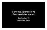 GenomeSciences373 Genome&Informacs&&krishna.gs.washington.edu/members/mwsnyder/GS373/week1.pdfnot a “how-to” homework session mostly we will learn Python and review in-class material