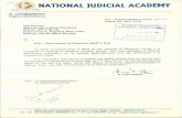  · NATIONAL JUDICIAL ACADEMY Bhadbhada Road, P.o. suraj Nagar, Bhopal - 462 044 (MP.) Website -  , EPABX - 0755 - 2432500 Dated - 0904.2018