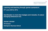 Learning and teaching through games symposium. 2nd June … · 2018-04-09 · Guidelines for creating PowerPoint presentations Learning and teaching through games symposium. 2nd June