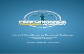 Level 3 Certiﬁcate in Personal Training · • give teaching points that lead to the improvement of a client's technique • observe client performance • monitor a client's response