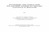 Exchange rate policy and the parallel market for foreign ... · EXCHANGE RATE POLICY AND THE PARALLEL MARKET FOR FOREIGN CURRENCY IN BURUNDI 1 1. Introduction Despite liberalization