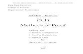 151 Math Exercises (3,1) Methods of Proof - KSU · Math 151 Discrete Mathematics [Methods of Proof] By: Malek Zein AL-Abidin Proof by Contraposition Proofs by contraposition make