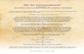 The Ten Commandments - A Sharper Focus · The Ten Commandments And God spake all these words, saying, I am the Lord thy God, which have brought thee out of the land of Egypt, out