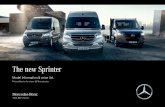 The new Sprinter - Eastern Western Motor Group · 2018-08-15 · 2. The Sprinter. The New Sprinter . Since it's launch in 1995, the Sprinter has defined and re-defined a whole van