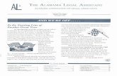 Upstairs E18092114390 - StarChapter€¦ · by the Alabama Association of Legal Assistants will be identified as the Janis Davidson Memorial Scholarships. AALA will give two awards