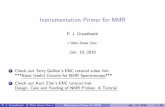 Instrumentation Primer for NMR - MIT...3. Explain why no NMR signal is usually detected when the long axis of the NMR receiver coil is parallel to the external magnetic ﬁeld direction.