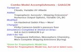 Combo Model Accomplishments : G4AGCM...Combo Model Accomplishments : G4AGCM Turned on: Clouds, Variable UV Albedo Added: Tropospheric Aerosols*, Shipping Emissions* Numerous Output