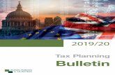 Tax Planning Bulletin - Rawlinson & Hunter · Welcome to the 2020 edition of the Rawlinson & Hunter Tax Planning Bulletin. The Bulletin’s aim is to assist you in reviewing your