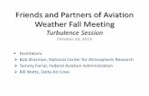 Friends and Partners of Aviation Weather Fall Meeting · 2016-08-31 · Friends and Partners of Aviation Weather Fall Meeting Turbulence Session October 24, 2013 • Facilitators: