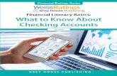 Financial Literacy Basics: What to Know About Checking ... · 4919 Route 22, Amenia, NY 12501 518-789-8700 • 800-562-2139 • FAX 845-373-6360 • e-mail: books@greyhouse.com Financial