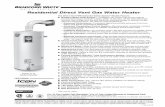 Residential Direct Vent Gas Water Heater€¦ · Residential Direct Vent Water Heater NATURAL GAS AND LIQUID PROPANE GAS Direct Vent Models Meet or exceed ASHRAE 90.1b (current standard)