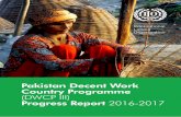 Country Programme Progress Report 2016-2017 · 2 Pakistan Decent Work Country Programme (DWCP III) Implementation Report 2016-2017 2 Contents Message from the ILO Country Director