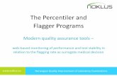 The Percentiler and Flagger Programs - NOKLUS · The Percentiler/Flagger programs Concept/Design: • MySQL database: built from daily medians of patient results (Percentiler) and
