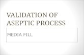 VALIDATION OF ASEPTIC PROCESS€¦ · VALIDATION OF ASEPTIC PROCESSES Validation Aseptic of a test is the simulation of aseptic operations in ... •Demonstrate the ability of the