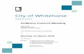Ordinary Council Meeting - City of Whitehorse...9.4.1 Supplementary Valuation Quarterly Return: October to December 2015 130 9.4.2 Tender Evaluation Report – Retail Electricity,