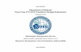 Fiscal Year (FY) 2016 President's Budget Submission … · Defense Wide Justification Book Volume 5 of 5 Research, Development, ... PE 0901598D8W: Management ... FY 2014 FY 2015 FY