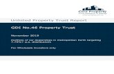 Unlisted Property Trust Report GDI No.46 Property Trust...Property Portfolio: The property portfolio consists of 17 car dealerships and services centres located in the metropolitan