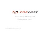 Capability Statement November 2017 · Location - Derby, Western Australia Client - Department of Immigration Date - September 2010 Value - $750k . Pilewest designed, supplied and