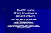 The CNS Leader: Driving Innovations for Clinical Excellencecacns.org/wp-content/uploads/2017/02/Urden-Handout.pdf–Analyze historical and theoretical foundations of CNS practice –Identify