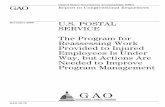 GAO-10-78 U.S. Postal Service: The Program for Reassessing ...Appendix V Comments from the United States Postal Service . 45 . Appendix VI GAO Contact and Staff Acknowledgments . 47