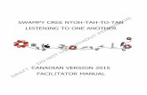 SWAMPY CREE NTOH-TAH-TO-TAN LISTENING TO ONE ANOTHER€¦ · 4 PREPARATION Important information NTOH-TAH-TO-TAN The Swampy Cree Family Program (Canadian version 2015-16) For children