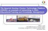 The Spanish Nuclear Fission Technology Platform CEIDEN: an ... · Program (ESCP)" promoted by US nuclear industry ... opportunities for R&D in Europe, and promote a coordinated Spanish