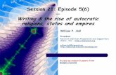 Session 21: Episode 5(6) Writing & the rise of autocratic ......– Rise of ~egalitarian “civilization” – Families, trades, & guilds construct their niches in economies and compete