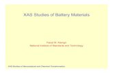 XAS Studies of Battery Materials · XAS Studies of Nanocatalysis and Chemical Transformation Co Atomic Neighborhood with Annealing 0123456 475 oC, 10 hrs. 0123456 350 oC 0123456 As