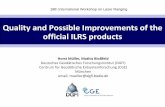 Quality and Possible Improvements of the official ILRS ... · Quality and Possible Improvements of the official ILRS products Horst Müller, Mathis Bloßfeld Deutsches Geodätisches