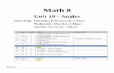 Unit 10 - Anglesmrsleonardo1.weebly.com/uploads/5/6/8/7/56870649/math_8...18 Lesson 4 – Parallel Lines; Angle Relationships and Measures Aim: What angle relationships exist when