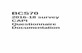 2016-18 survey CAPI Questionnaire Documentation...Black text = mainstage CAPI as programmed for the start of fieldwork, July 2016 Red text = changes made for interviewer pilot in January