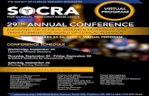 CONFERENCE SCHEDULE · CONFERENCE SCHEDULE THE SOCIETY OF CLINICAL RESEARCH ASSOCIATES SEPTEMBER 23-26, 2020 I VIRTUAL PROGRAM ELEVATING THE CLINICAL RESEARCH PROFESSION AND TRANSFORMING