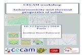 CECAM workshop : Anharmonicity and thermal properties of ... · Solids using First-Principles Lattice Dynamics p.22 16.00-16.30 Co ee Break 2nd Session : Methods and Codes (II) 16.30-17.00