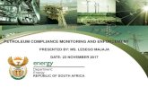 PETROLEUM COMPLIANCE MONITORING AND ......lesego.majaja@energy.gov.za Tel: 012 406 7537 QUESTIONS ?? ?? Title PowerPoint Presentation Author Hans Sedgwick Created Date 12/1/2017 10:30:54