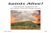 Saints Alive! · Saints Alive! The parish magazine of. All Saints’ Church, Kings Heath . May 2020 50p . From the ... or do you keep a diary no -one else can see, co nfiding your
