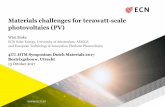 Materials challenges for terawatt-scale photovoltaics (PV) Materials challenges for terawatt-scale photovoltaics
